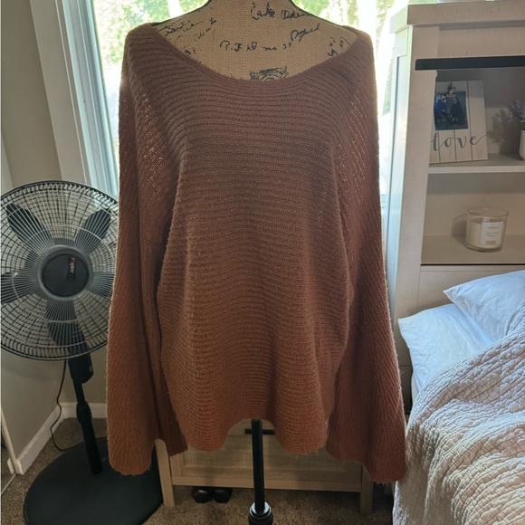 Nordstrom BP Rust Bell sleeve sweater - Picture 5 of 10
